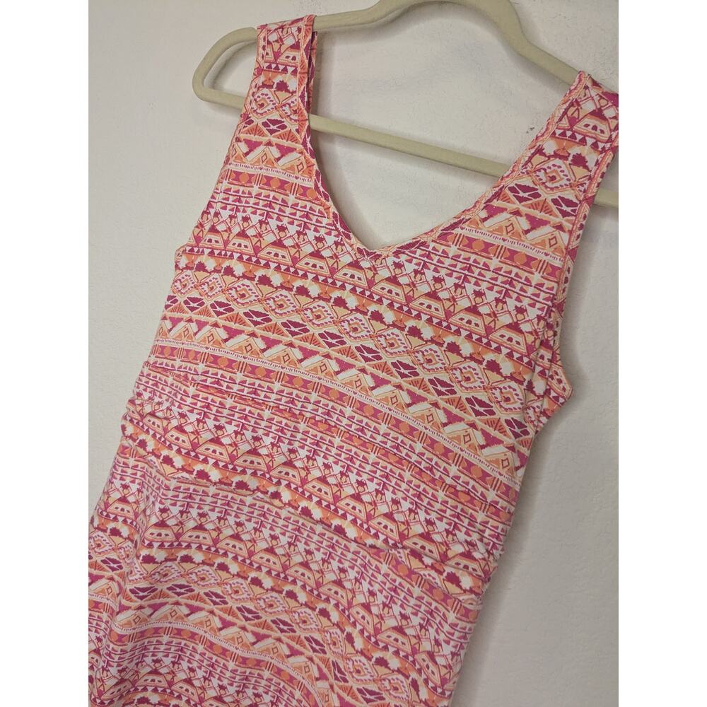 Title Nine Breeze Athletic Sleeveless Midi Dress Pink Orange Womens Size Medium - Picture 2 of 7